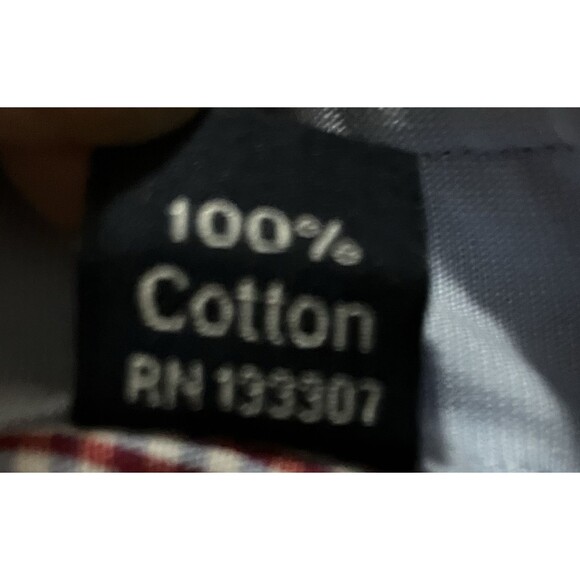 Nautica Shirt Mens 15.5 34/35 Red Gingham Plaid Button Down - Picture 9 of 9